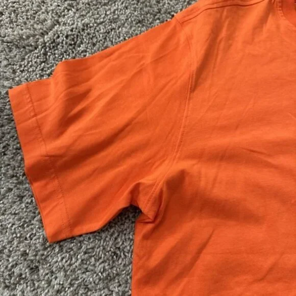 adidas Men's Trefoil Essentials Short Sleeve T-Shirt Orange Pull Over Size XL - Picture 4 of 10
